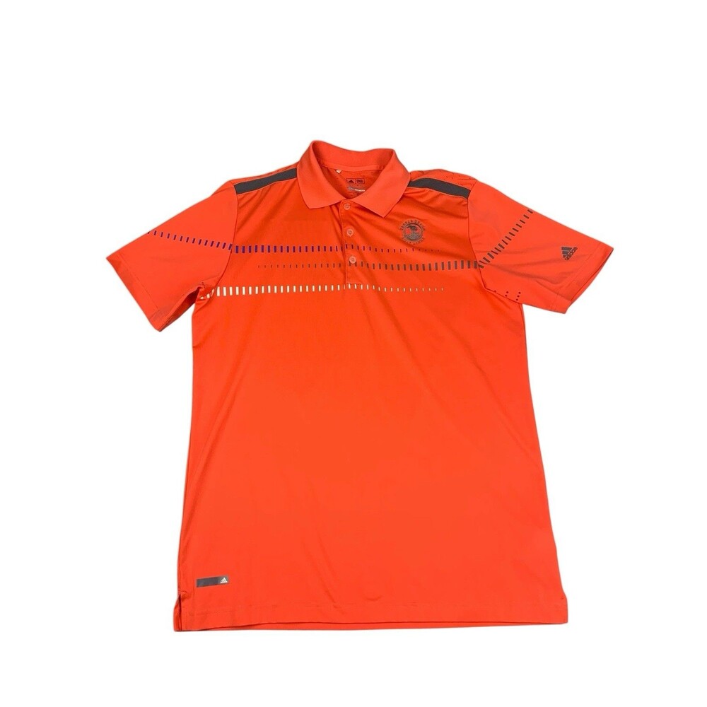 Adidas Golf Men's Polo Shirt, Orange, Moisture Wicking, Pebble Beach GL, Medium